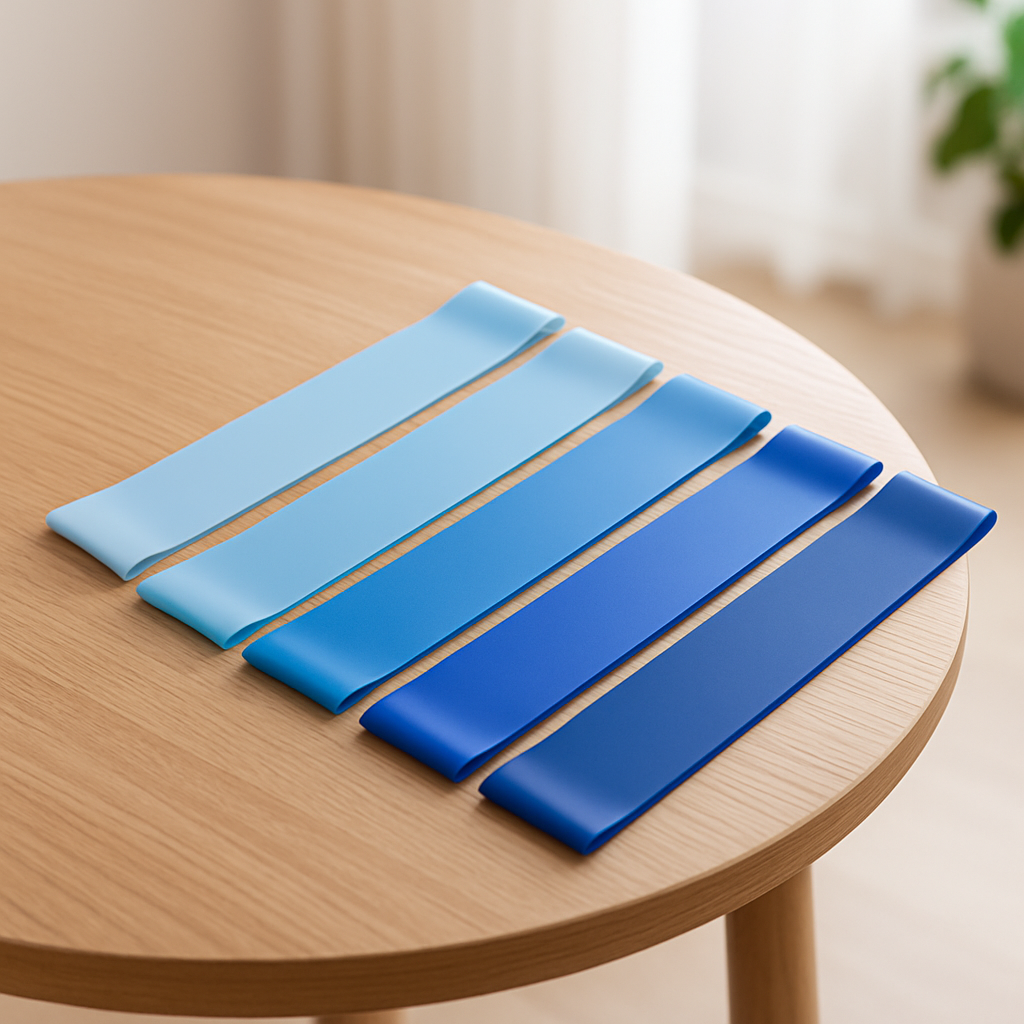 élastique musculation ensemble bleu