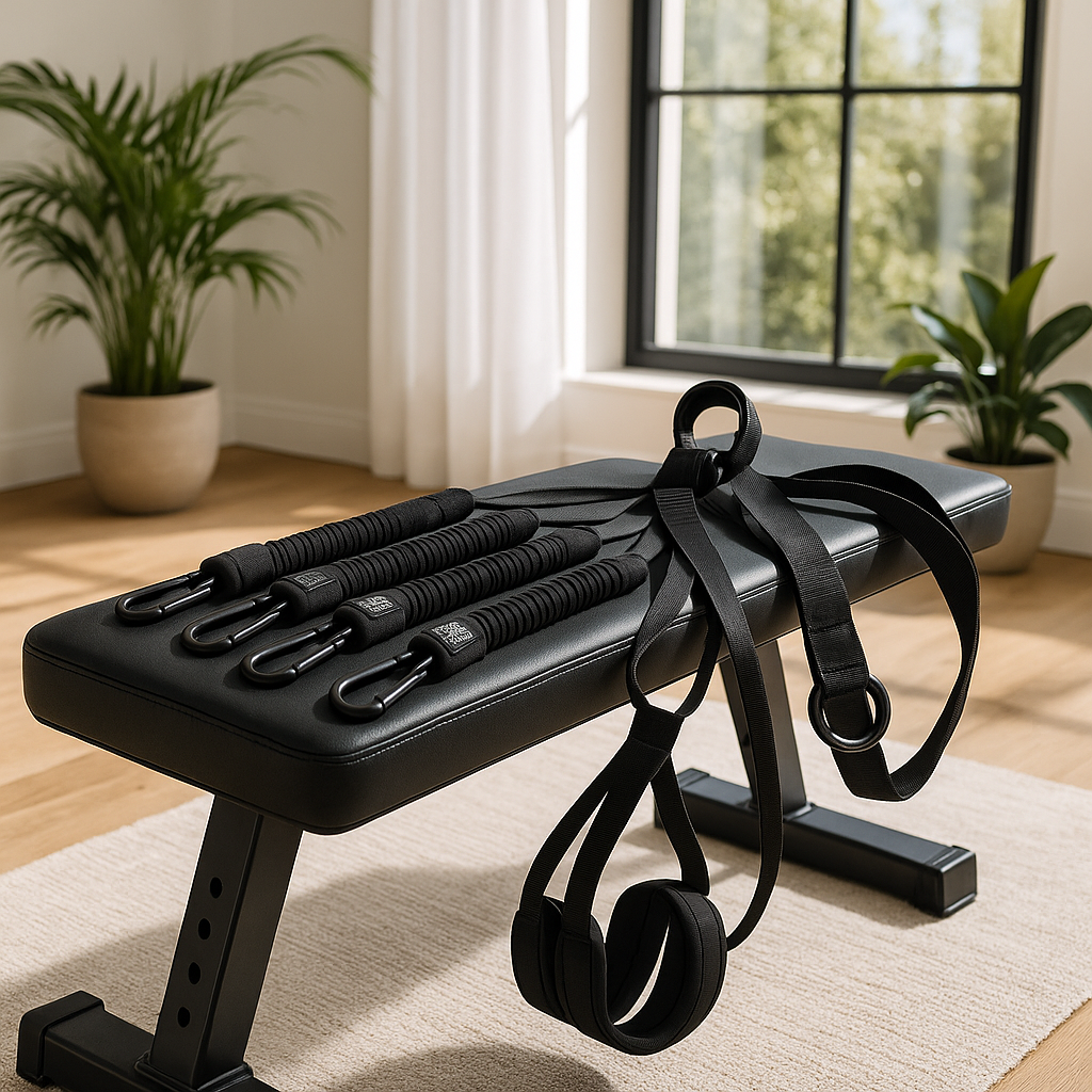 elastique musculation placer sur banc