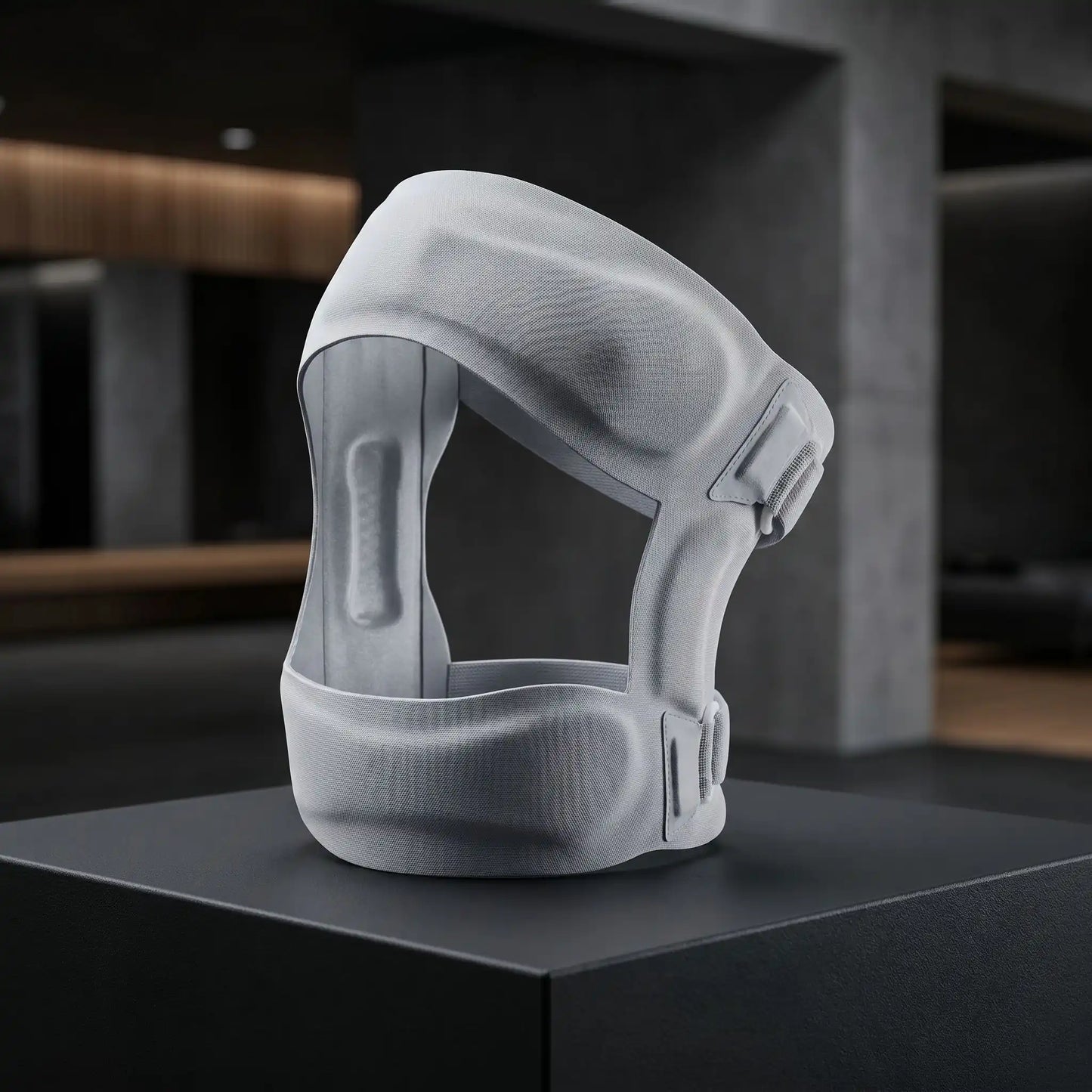 Genouillère rotulienne pour le sport modèle de couleur gris