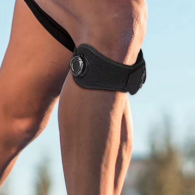 Genouillère rotulienne pour le sport une personne utilisant la pièce en mouvement à l'extérieur