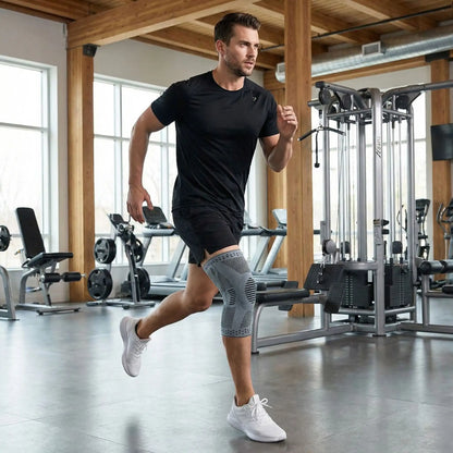 Genouillère rotulienne une personne en mouvement au gym portant la pièce sur la jambe