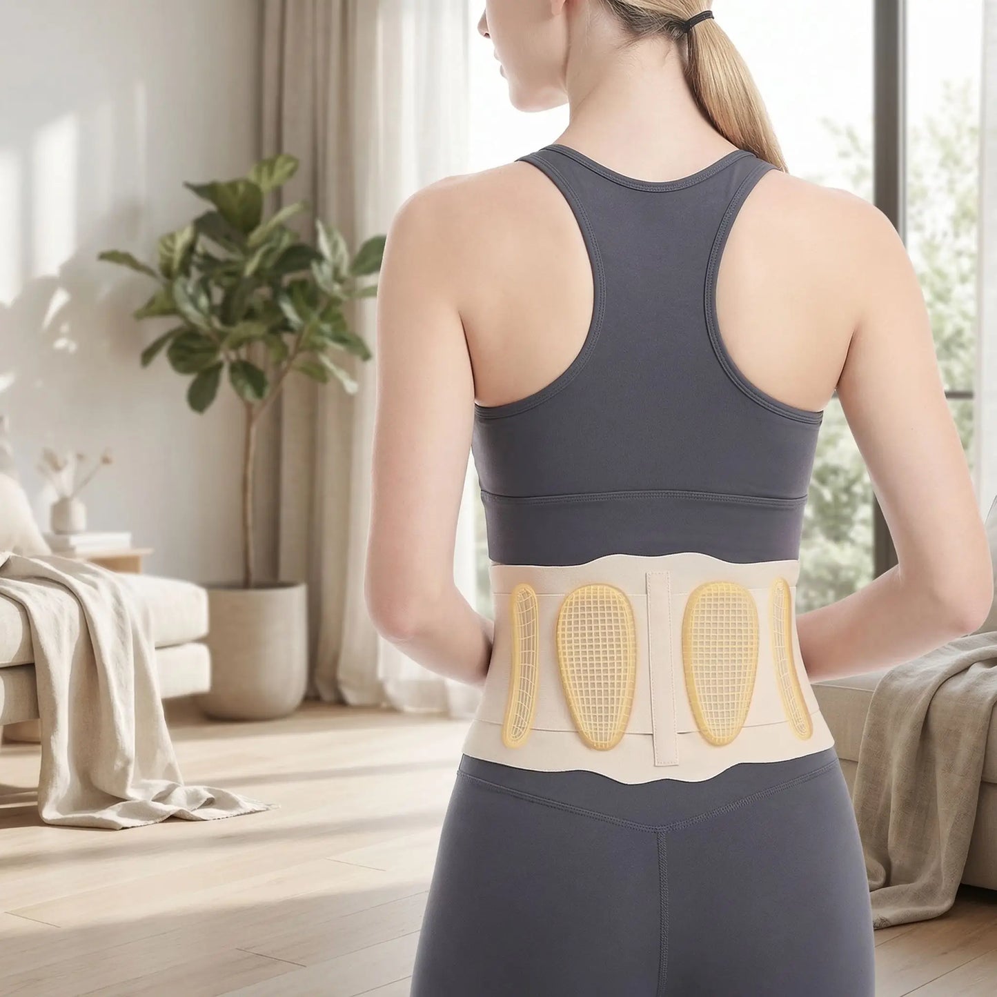 Ceinture lombaire femme avec coussins de soutien 