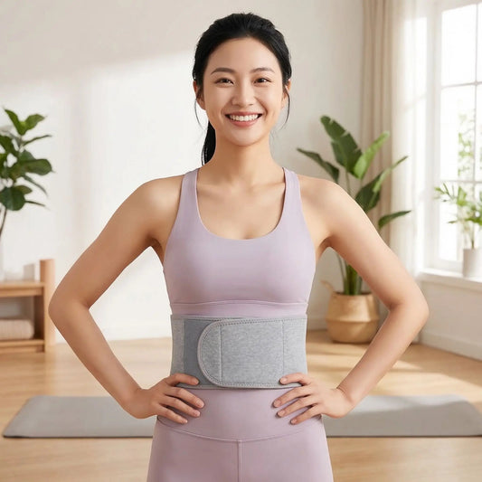 Ceinture lombaire femme en séance fitness
