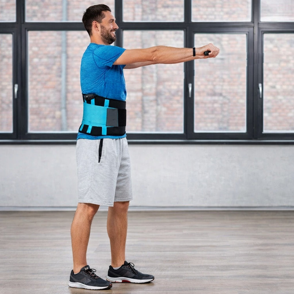 Ceinture lombaire sur le tronc de la personne en entraînement
