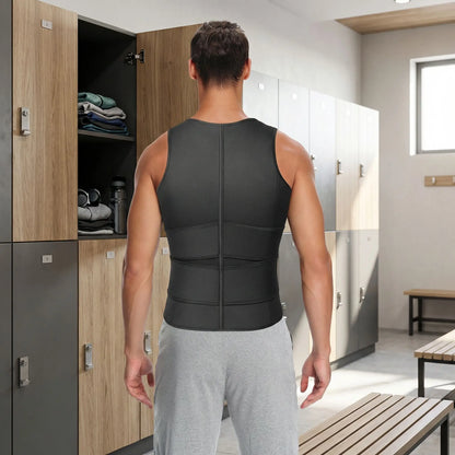 Ceinture lombaire un homme dans un vestiaire de salle sportive