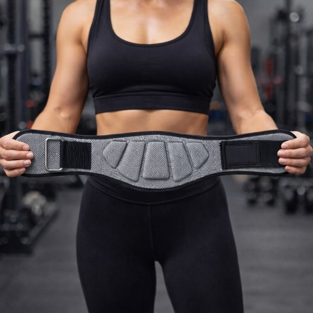 Ceinture lombaire une femme montrant la ceinture