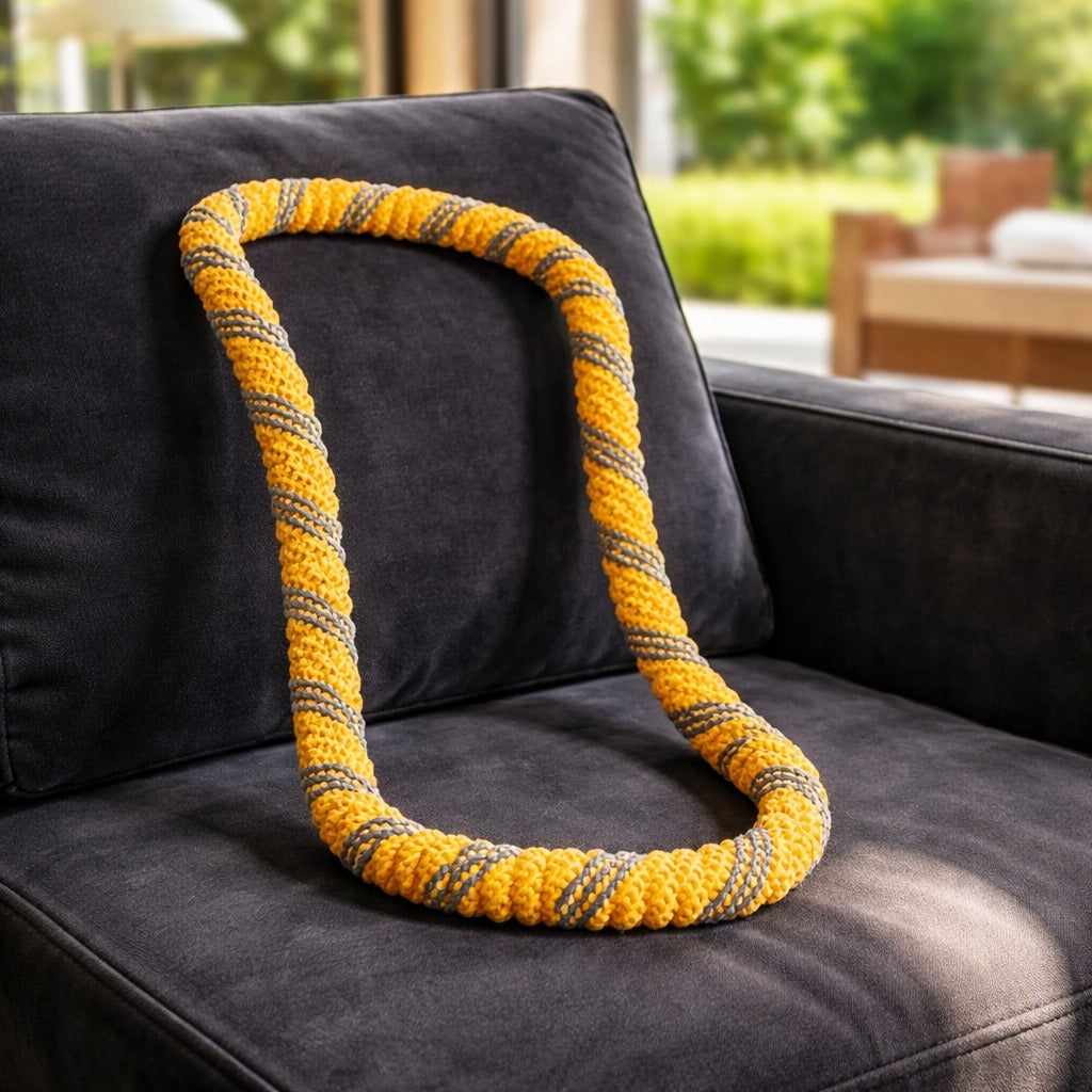 Cerceaux fitness sur un divan de maison