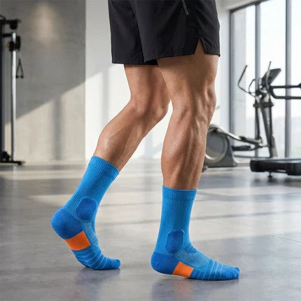 Chaussette sport homme usage en séance sport au salon sportif