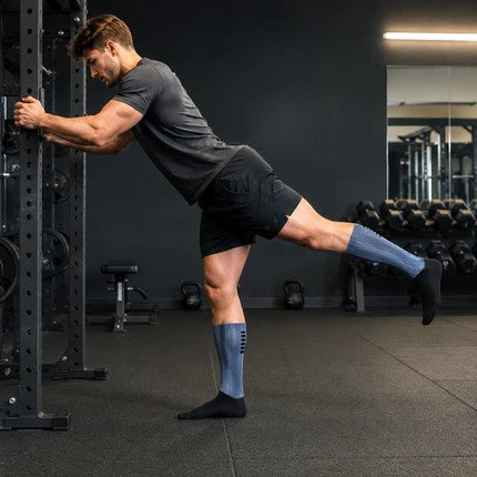 Chaussettes de sport une personne utilisant la paire durant un entraînement en salle de gym