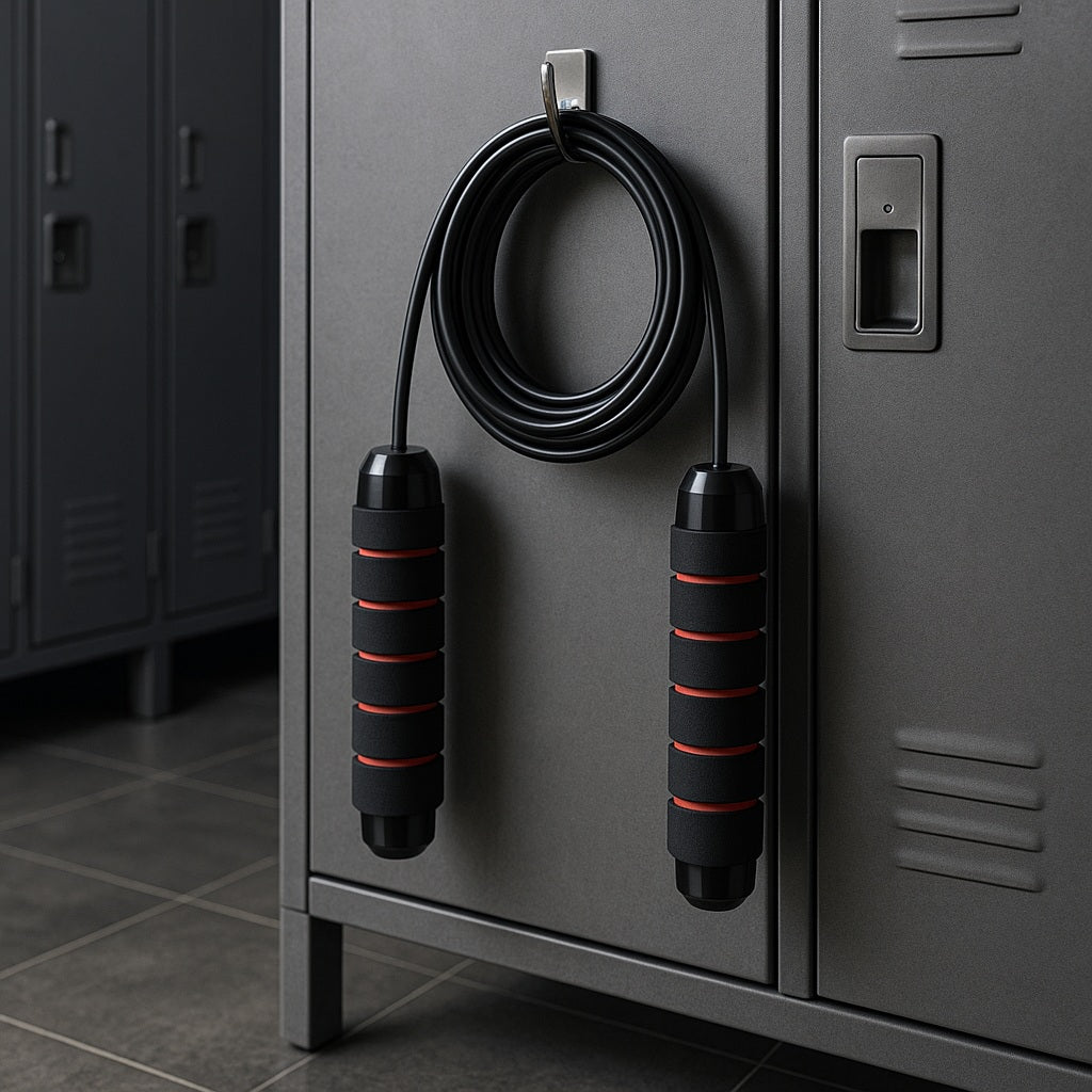 Corde a sauter accrocher vestiaire du gym