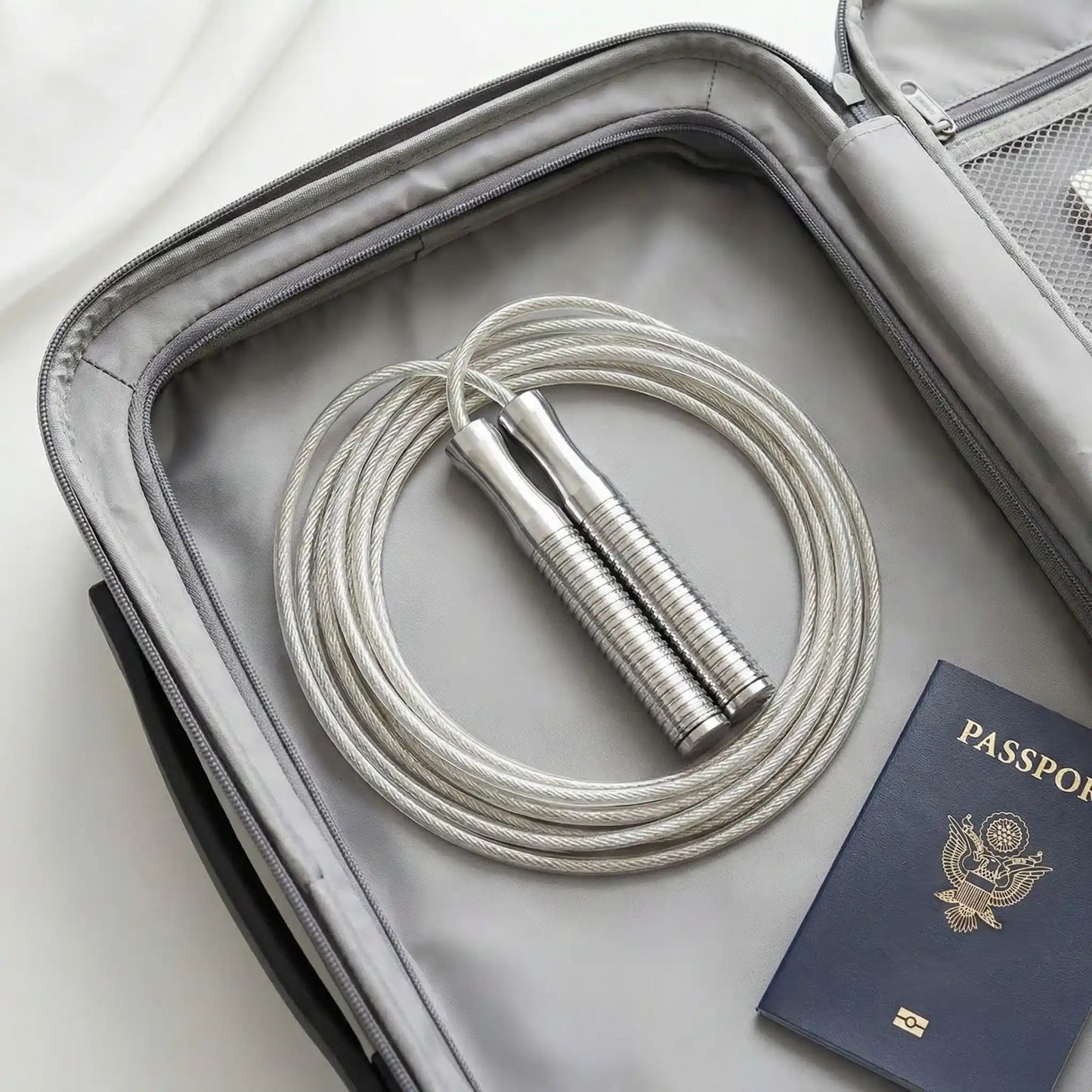 Corde a sauter dans une valise