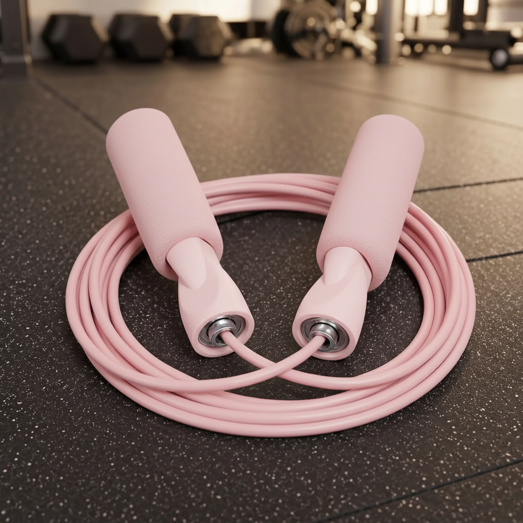 Corde à sauter modèle de couleur rose pâle