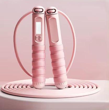 Corde à sauter rose écran numérique