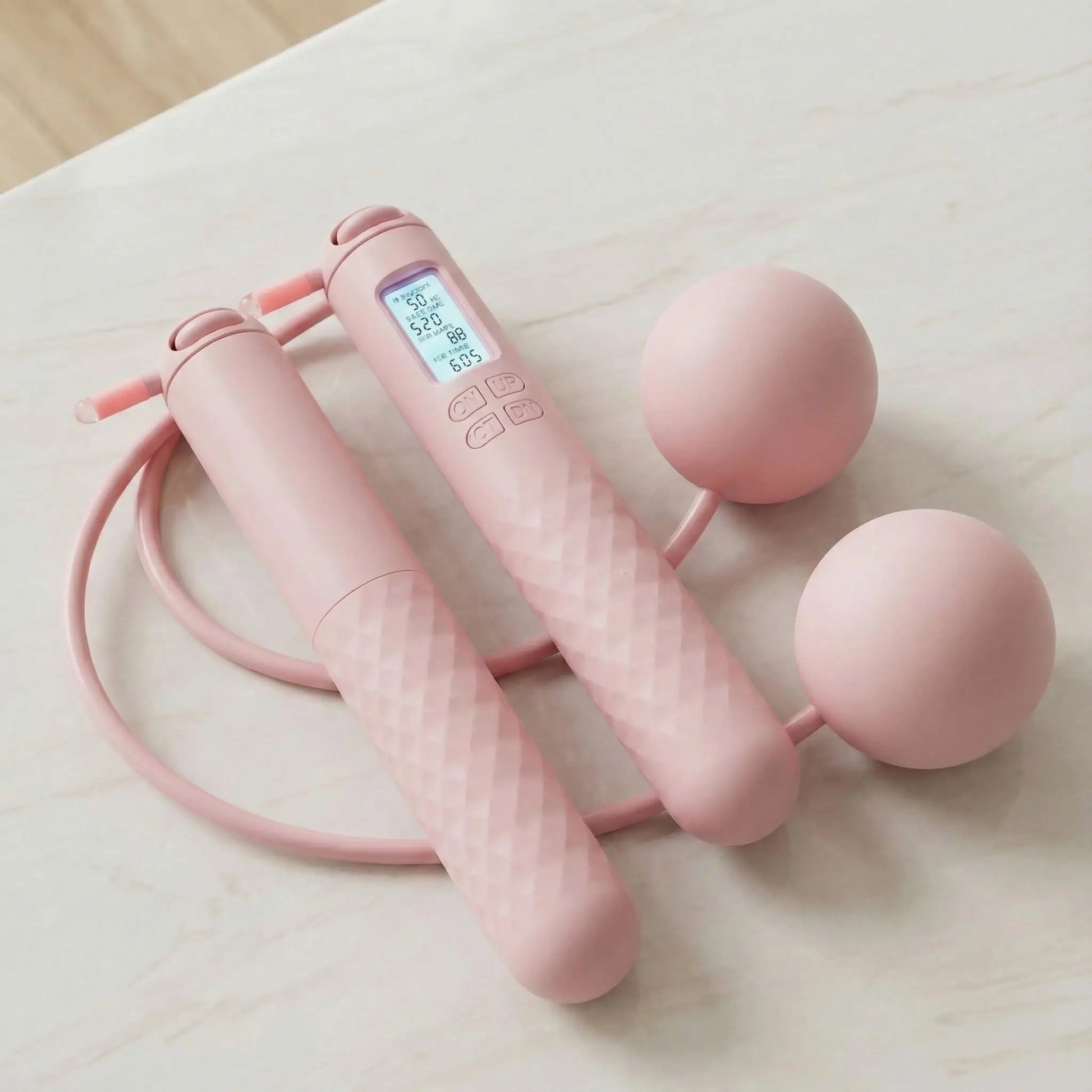 Corde a sauter sans corde rose