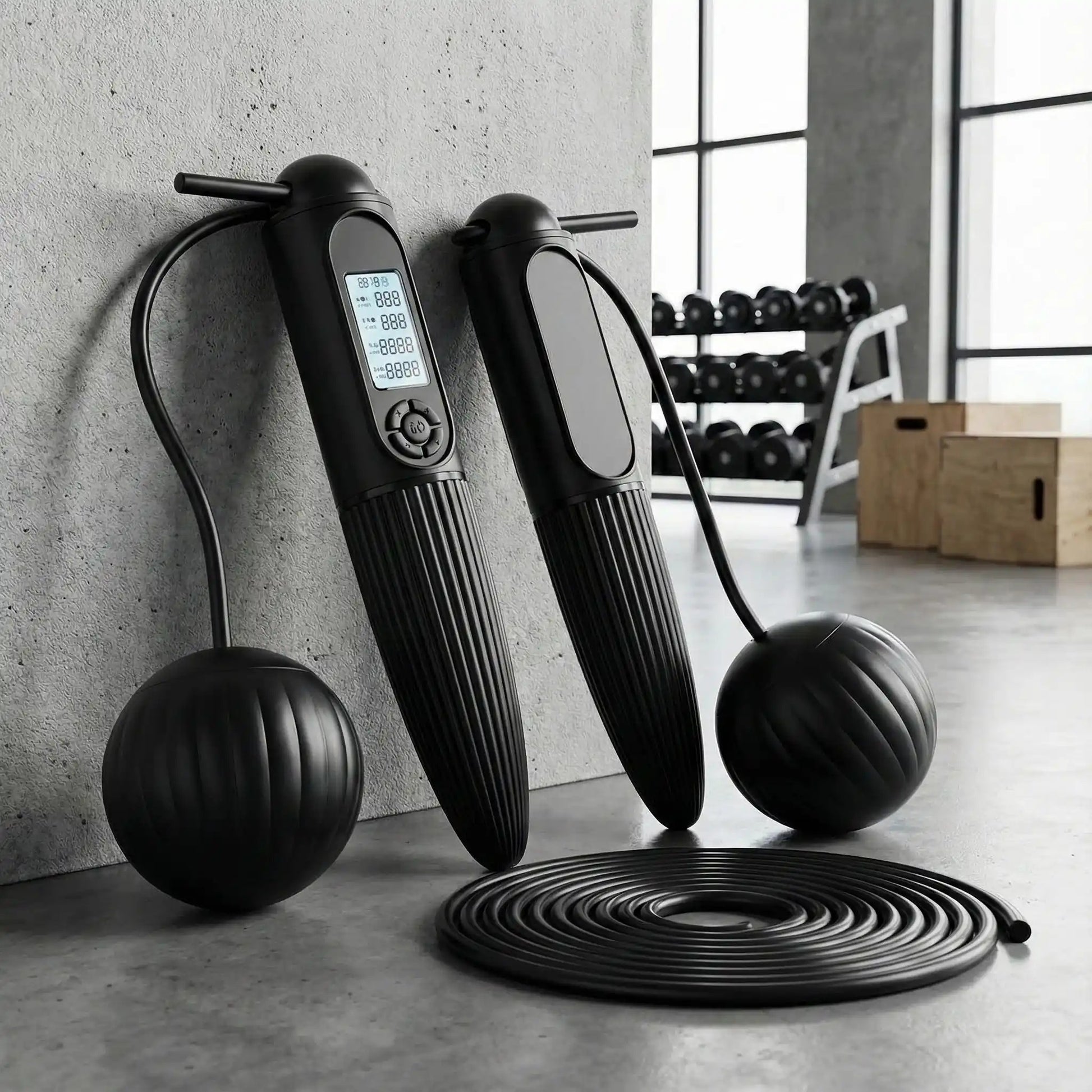 Corde à sauter sans fil couleur noir