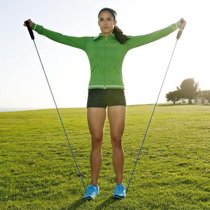 elastique musculation femme entrainement dehors parc