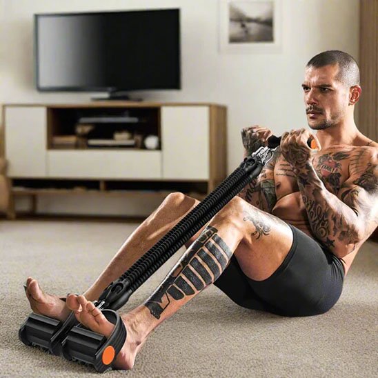 elastique musculation homme exercice salon