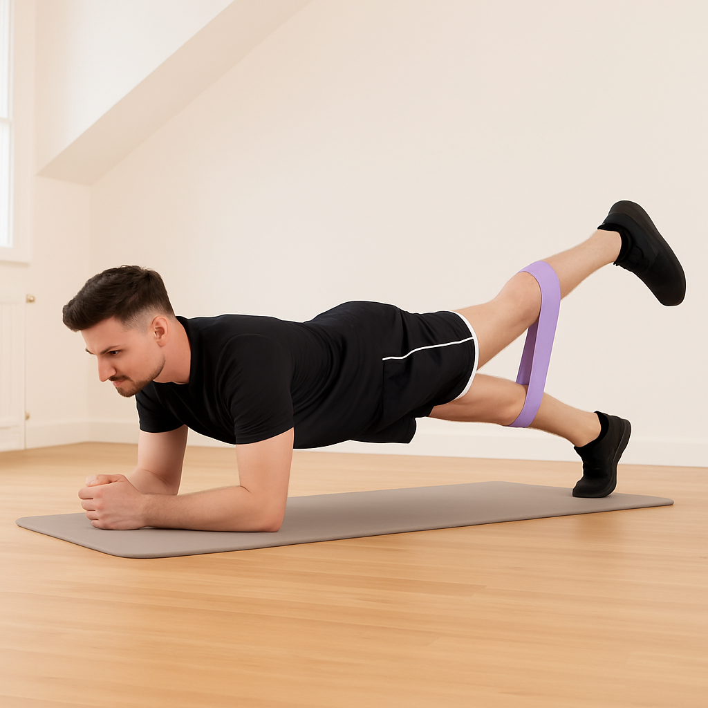 elastique musculation homme sur tapis 