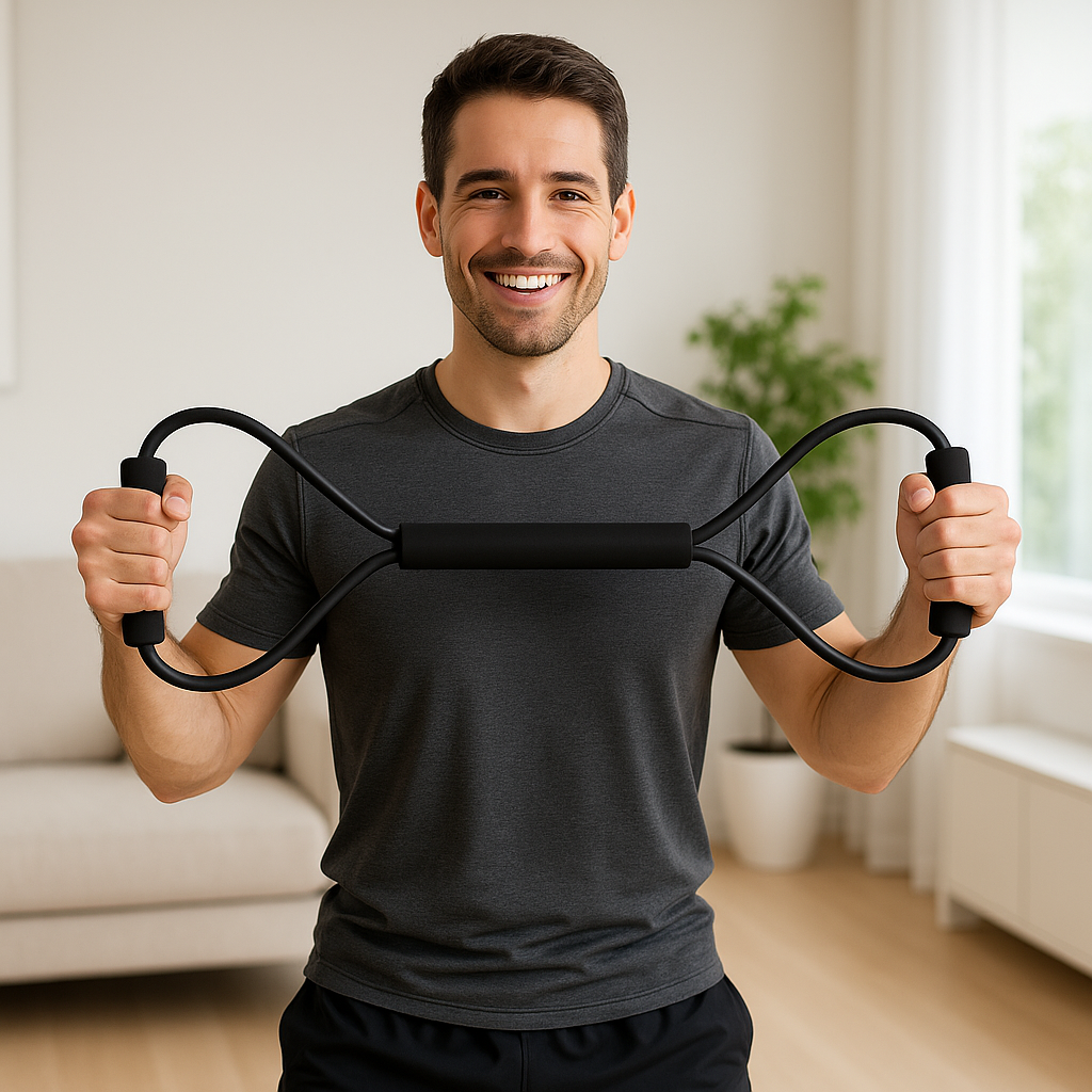 elastique musculation noir homme content