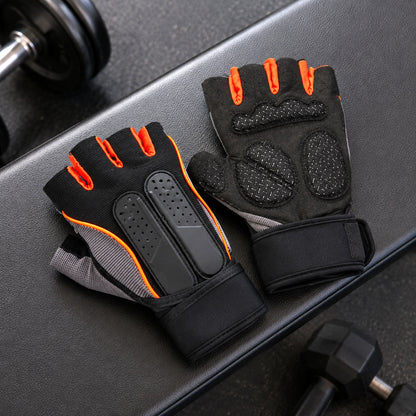 Gant pour musculation placé sur un banc de gym