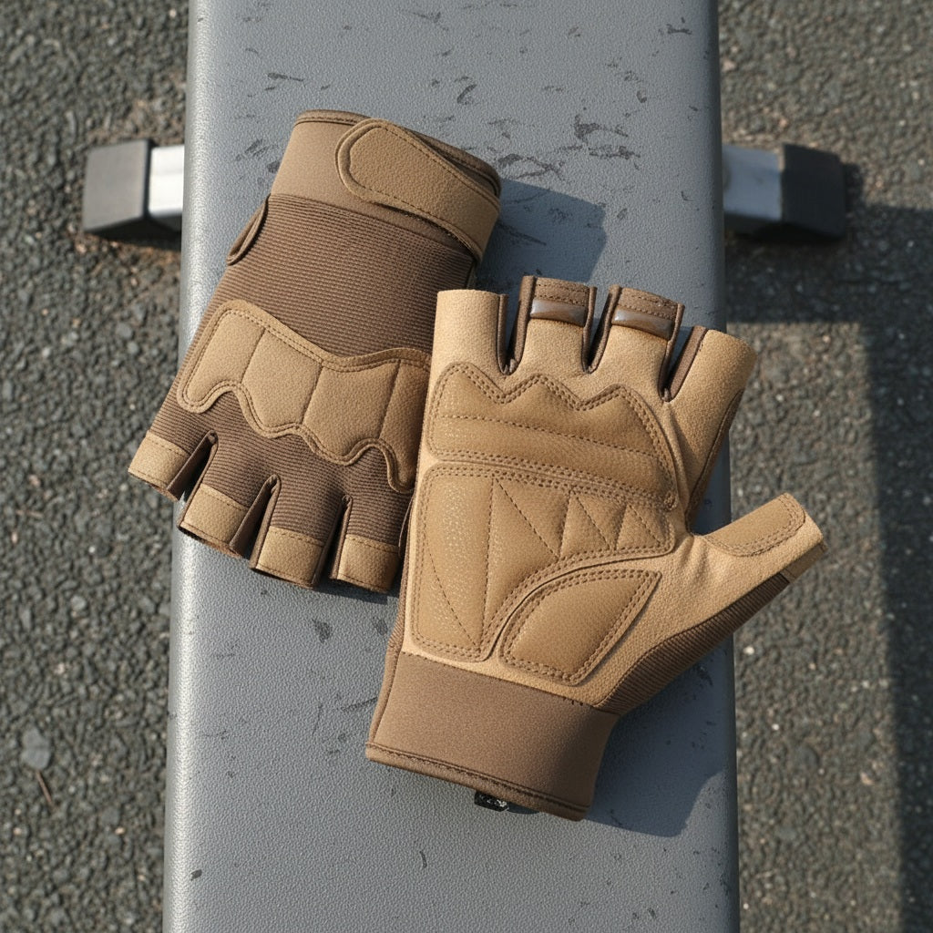 Gants musculation usage dans un espace de musculation à l'extérieur