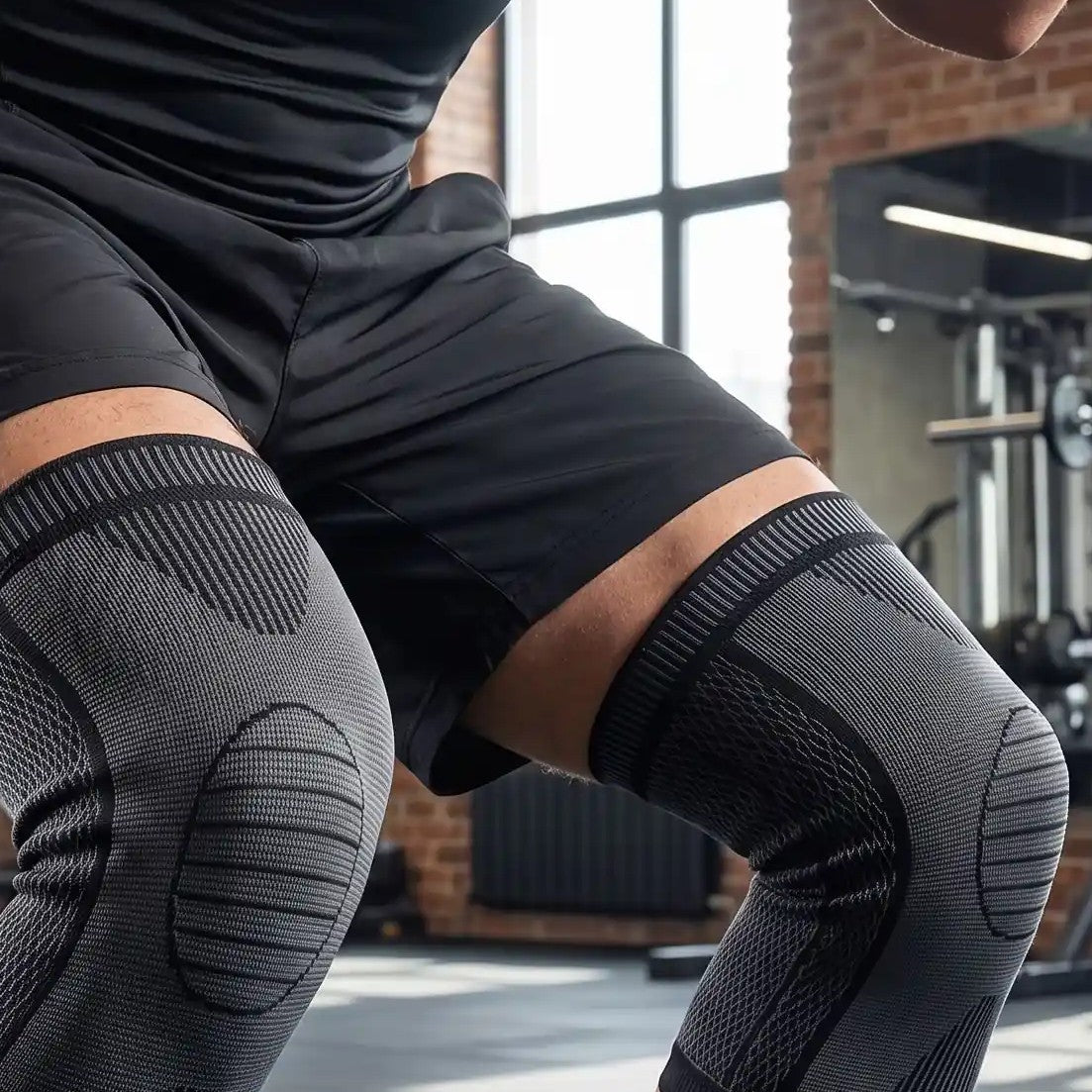 Genouillère sport modèle de couleur noir