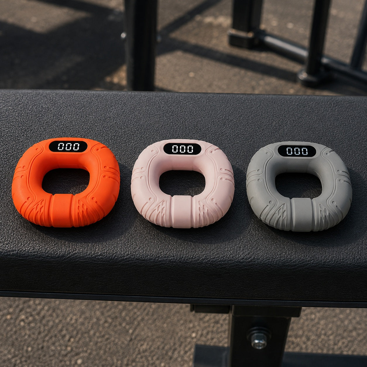 Gripper for hand placer sur un banc de musculation