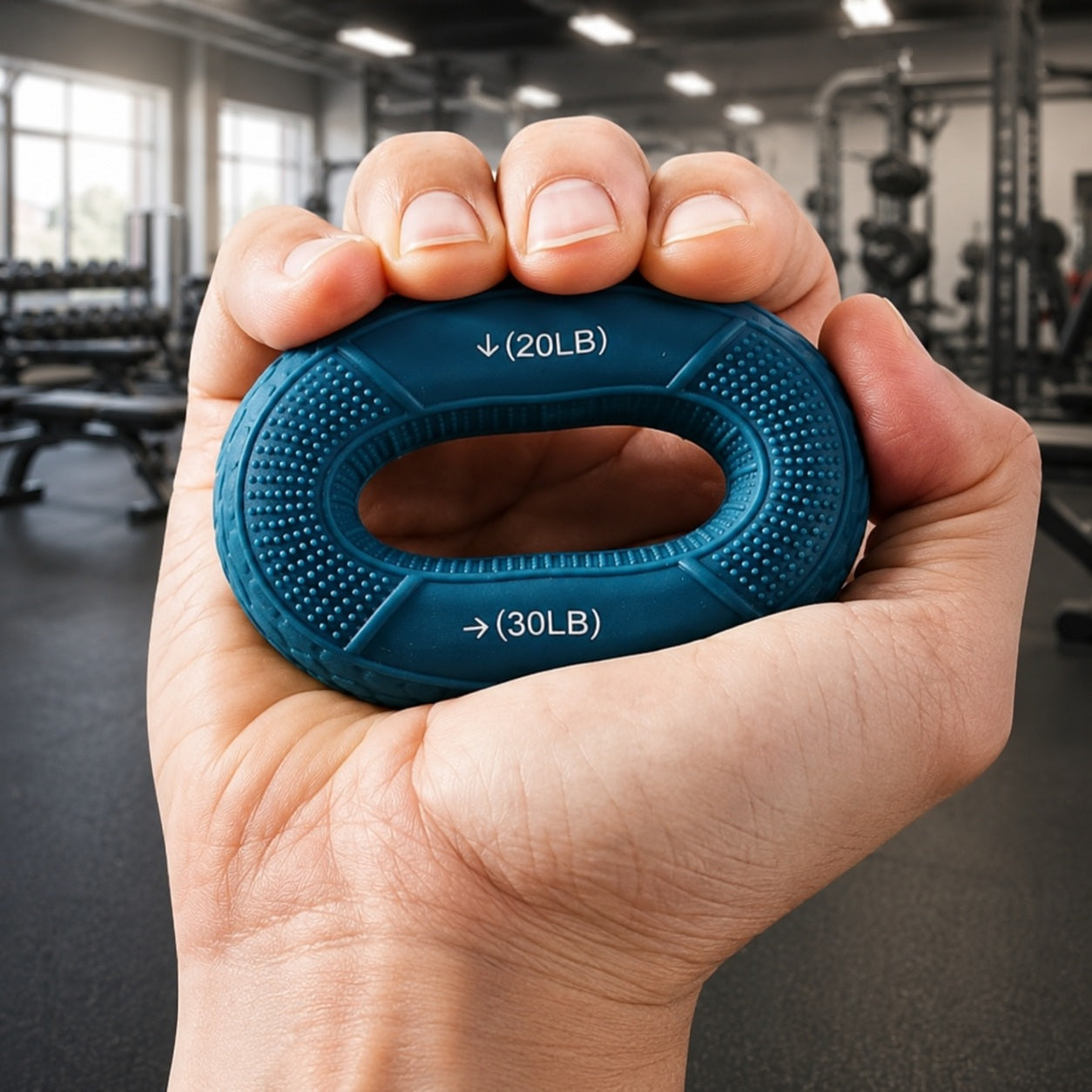 Gripper for hand une main tenant le beignet dans un gym
