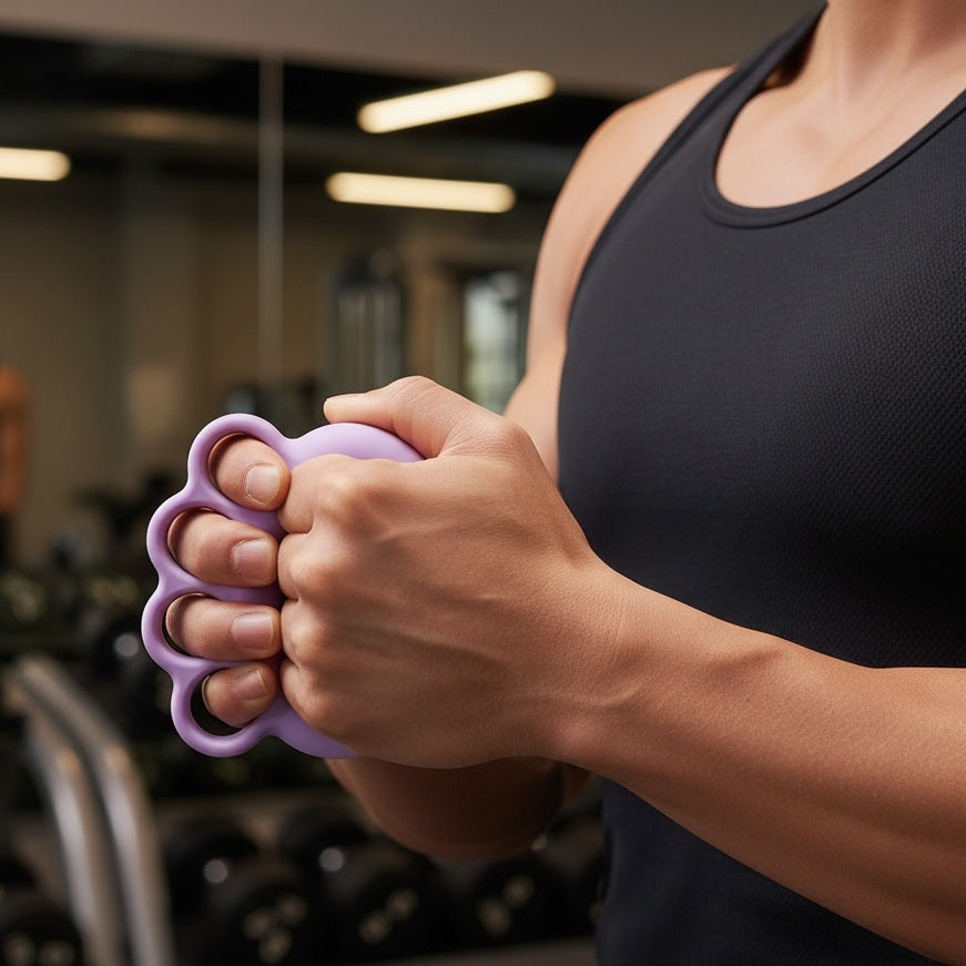 Gripper for hand une personne faisant usage au salon de musculation