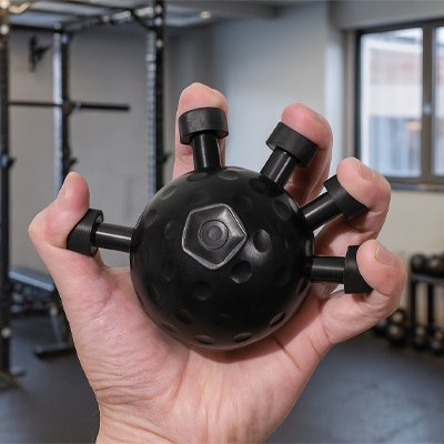 Hand grip dans une main pressant sur les boutons de pression