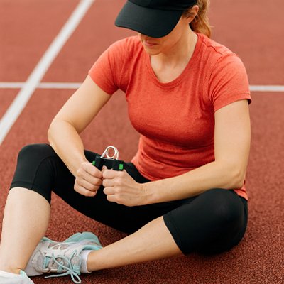 Hand grip une personne manipulant la pièce d'entrainement