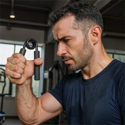 Hand grip une personne utilisant l'outil en salle de sport