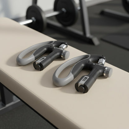Hand gripper la paire placer sur un banc de musculation
