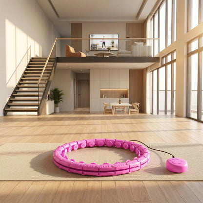 Hula hoop fitness sur le plancher de maison