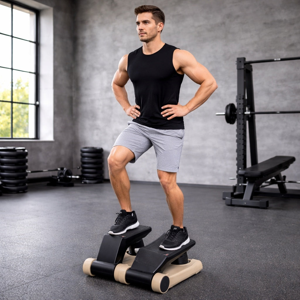 Sports stepper à air une personne s'entrainant dans un gym
