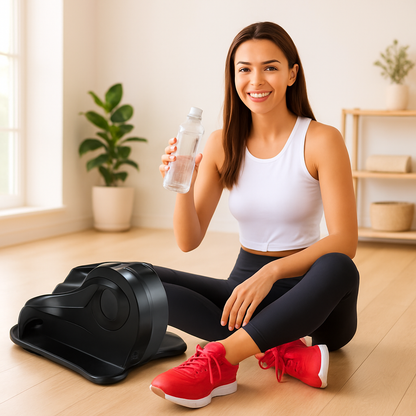 stepper electrique femme assise sur sol