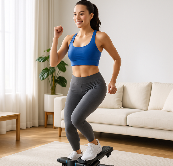stepper femme contente exercice salon