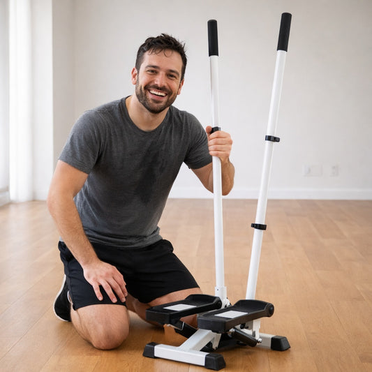 Stepper fitness bras mobiles homme à la maison