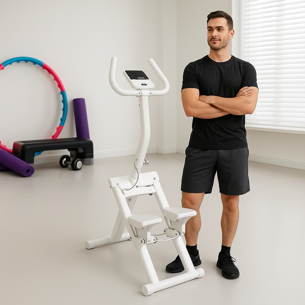 stepper fitness compact homme debout