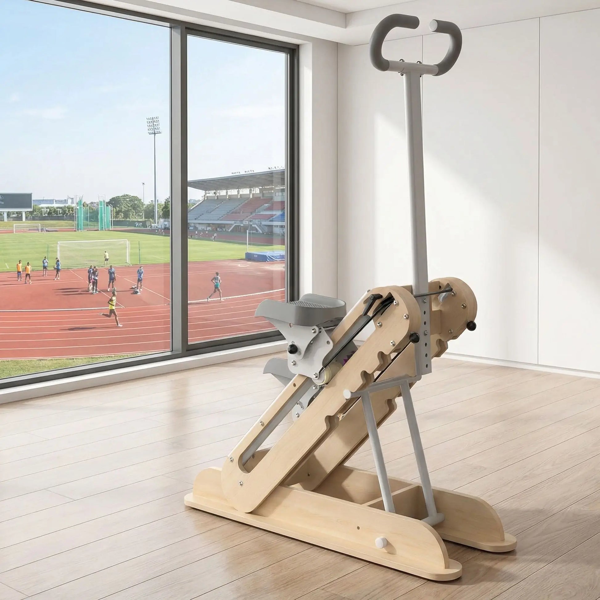 Stepper on appareil compact dans un espace sportif