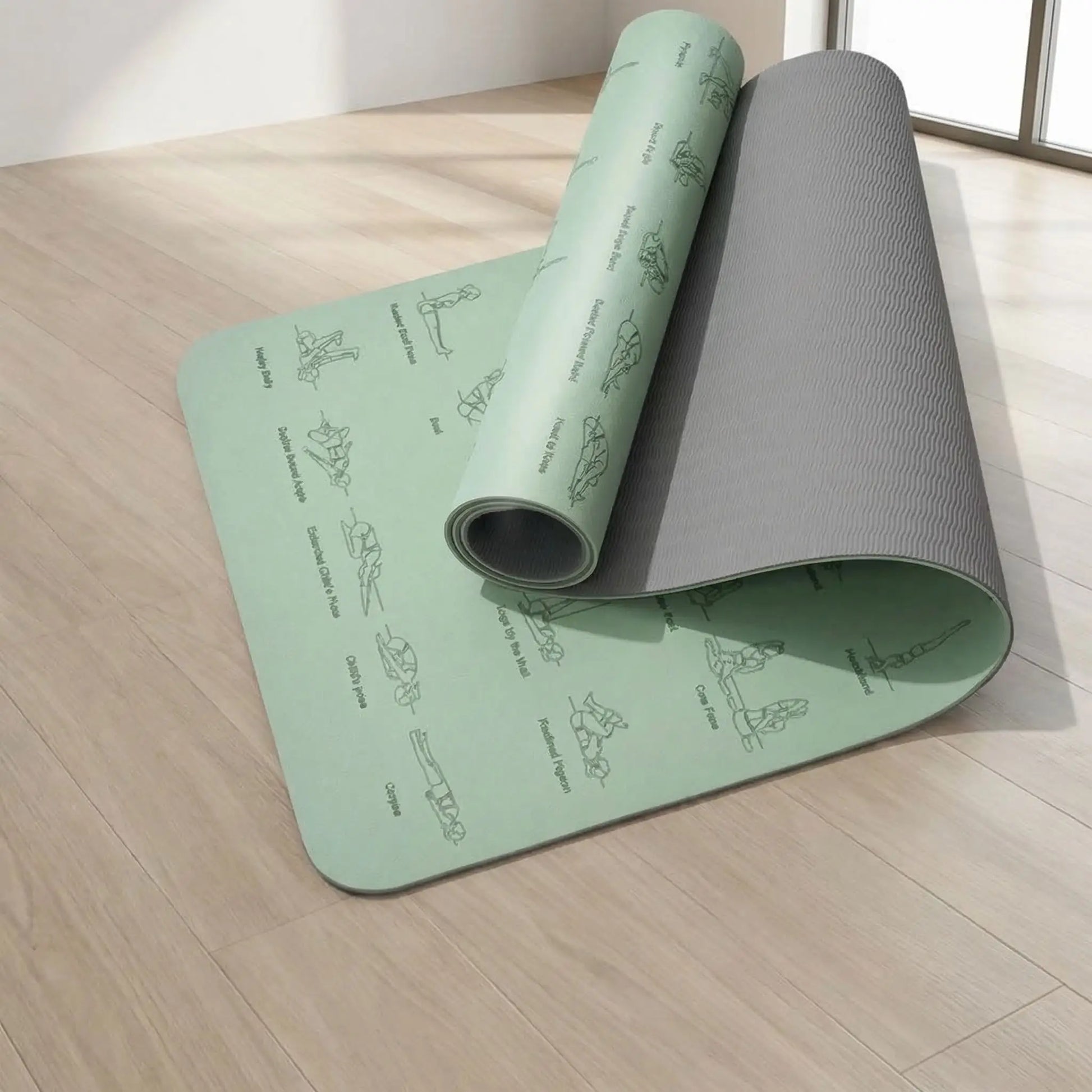 Tapis de yoga de couleur vert