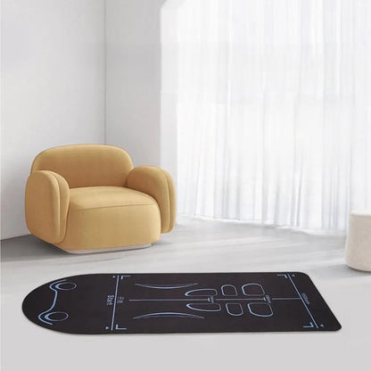 Tapis de yoga sur le plancher de salon
