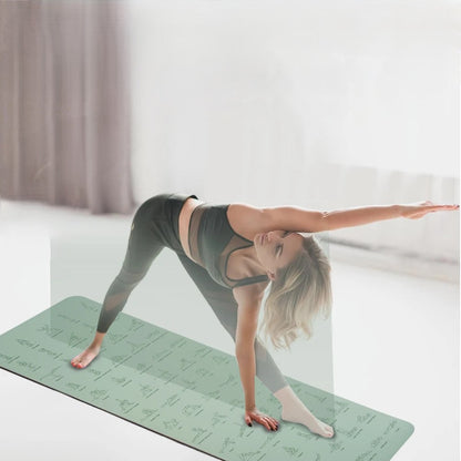 Tapis de yoga une personne en posture de l'arbre
