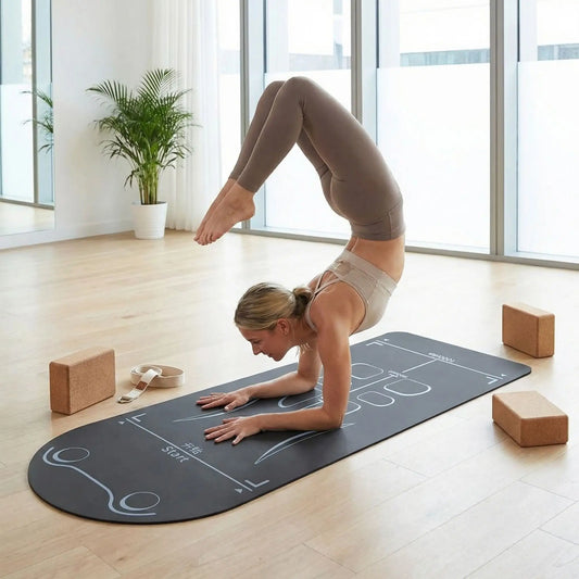 Tapis de yoga une personne en posture du scorpion
