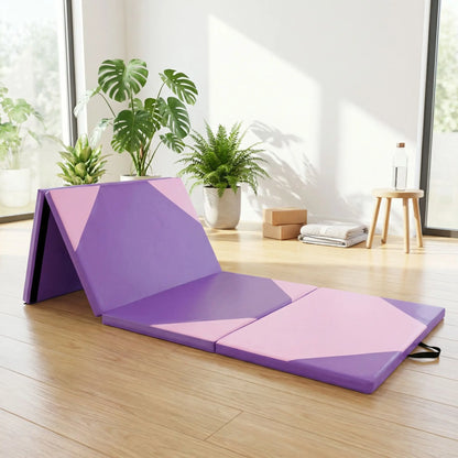 Tapis pour gym à quatre segments pliable