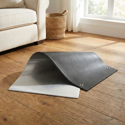 Tapis pour le gym montrant les deux surfaces