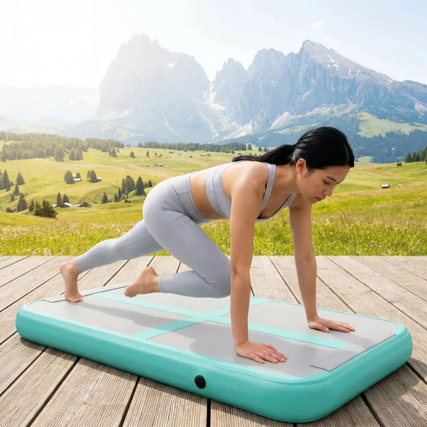 Tapis pour sport une personne pratiquant le climber mountain