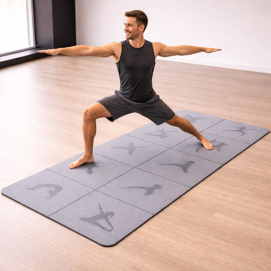 Tapis yoga une personne en posture de yoga