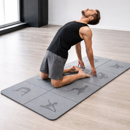 Tapis yoga une personne faisant une posture du chameau