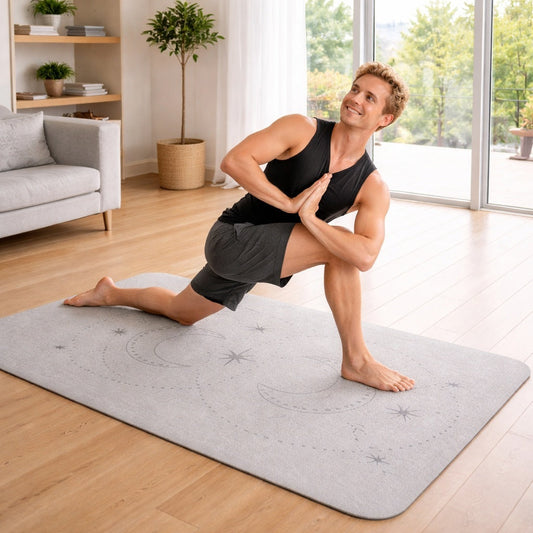 Tapis yoga une personne pratiquant une posture de yoga